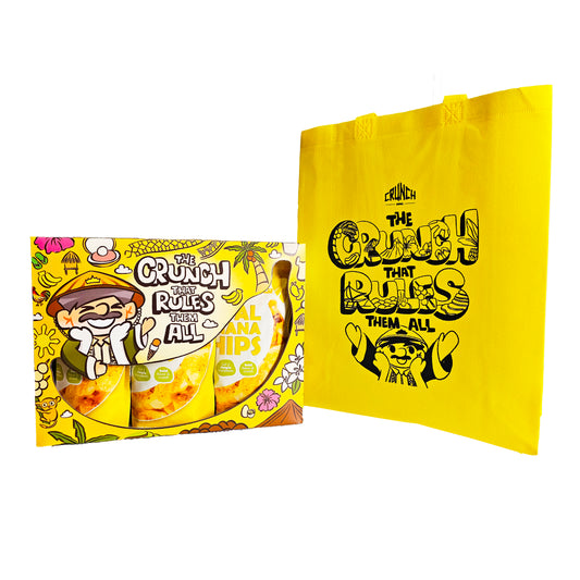 Crunch King Royal Banana Chips Pasalubong Gift Box (Original Flavor) - 100 grams x 6 Pouches